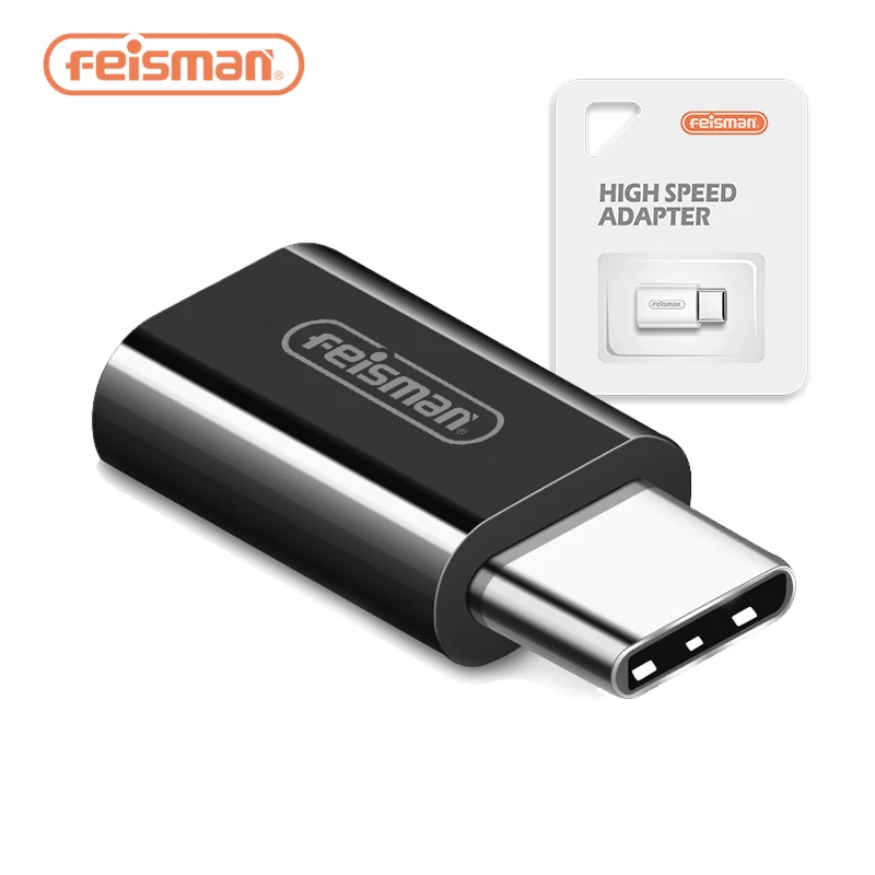 Feisman ABS Housing Micro USB Female to USB Type C 3.1 USB-C Adapter for Mobile Phone, White;black
Feisman ABS Housing Micro USB Female to USB Type C 3.1 USB-C Adapter for Mobile Phone, White;black