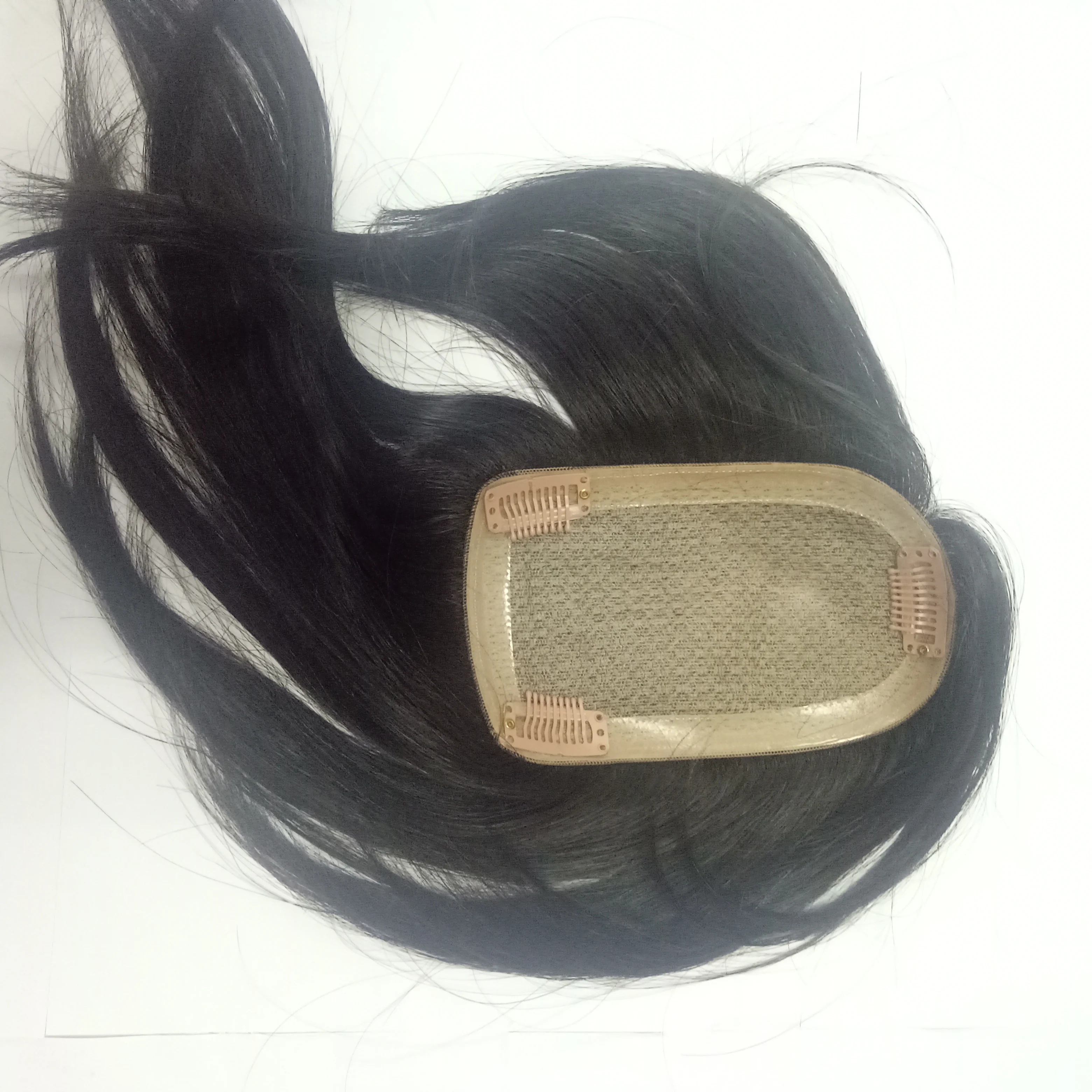 Hot selling unprocessed hair wholesale vendors silk base hair topper for black women in stock, Natural color
Hot selling unprocessed hair wholesale vendors silk base hair topper for black women in stock, Natural color