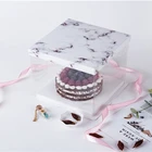 12'' size Wedding Favour Sweet Cake Gift Candy Boxes Transparent PVC Cube Gift Box