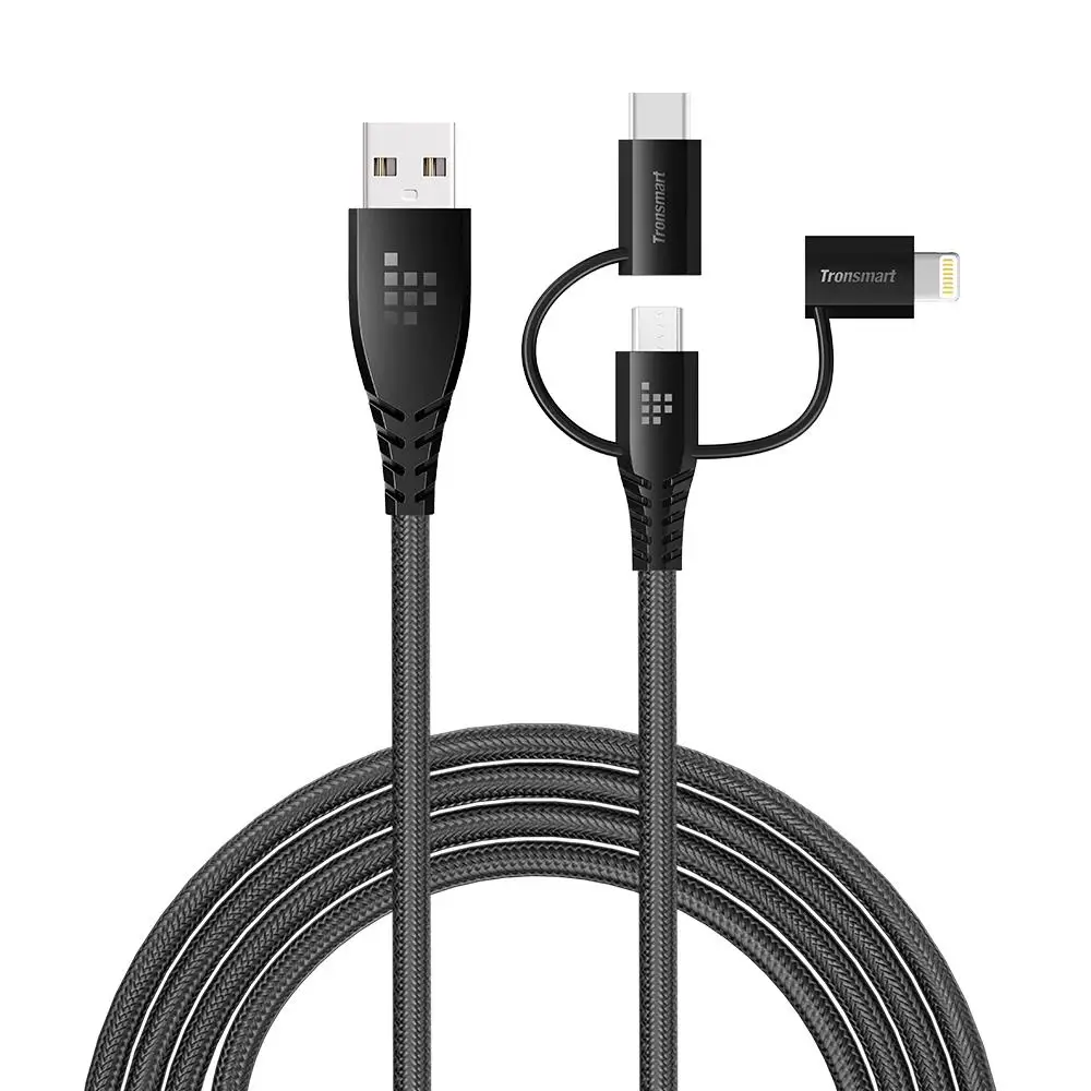 Hot SaleTronsmart LAC10 Multi TYPE-C Micro USB Charger Charging Cable Cord For Phone, Black
Hot SaleTronsmart LAC10 Multi TYPE-C Micro USB Charger Charging Cable Cord For Phone, Black