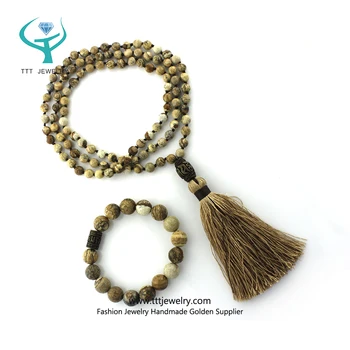 Mantra Bouddhiste Prière Perles Signification Poignet Pour En Bois Mantra Bouddhiste Prière Perles Signification Poignet Pour Méditation En Bois Moine Bracelet Collier Designer Mala Ensemble