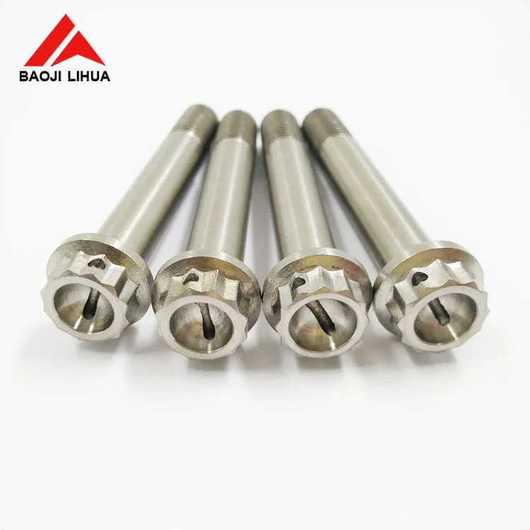 Gr5 Ti 12 point flange bolts/ 12 points flange nuts for automobile
