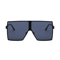 

11235 Superhot Eyewear Metal Frame Flat top Fashion Sun glasses Men Women Oversized Black Square Shades Sunglasses