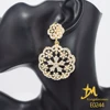 E0244 classy designs jewelry 18K gold color diamond teardrop luxury earrings for women