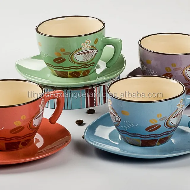 personalized coffee cup and saucer,ceramic tea cup and saucer