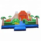 Cartoon Inflatable Big Fun City, Outside Inflatable Amusement Park