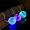 crystal ball Keychain with Led flashlight 3cm with custom engraved for cheap gifts