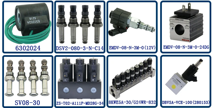 Electrical parts SY65 SY75 LG6065 FR60 solenoid valve core excavator spare parts electromagnetic valve