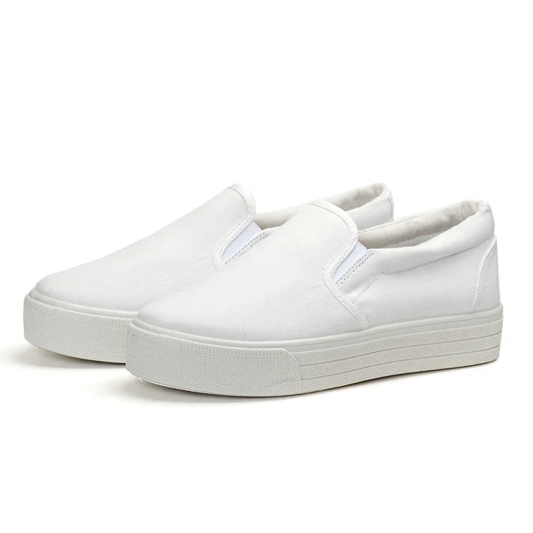 Women Slip-on Sneakers Plain White Casual Canvas Shoes PVC Sole, Green or customized
Women Slip-on Sneakers Plain White Casual Canvas Shoes PVC Sole, Green or customized