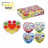 China Hot Sale Halal Mix Fruit Flavor Jelly Cup Candy Rose Surround Heart Shape Sweet Jelly Pudding