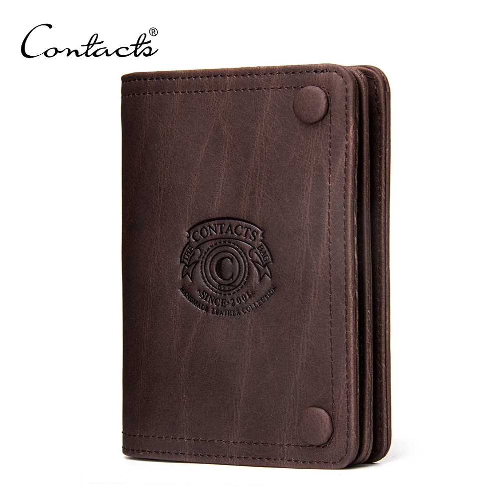 CONTACT'S Bifold Wallet Factory New Custom Crazy Horse Leather Bifold Mens Slim Wallet, Coffee
CONTACT'S Bifold Wallet Factory New Custom Crazy Horse Leather Bifold Mens Slim Wallet, Coffee