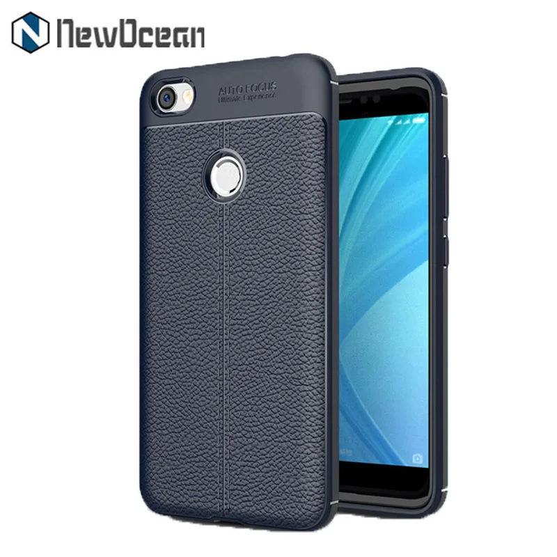 For Mi Y1 Litchi leather Soft TPU cell phone case for Redmi Note 5A mobile cover
