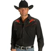 OEM Service Best Selling Floral Embroidered Button down Cowboy Shirt