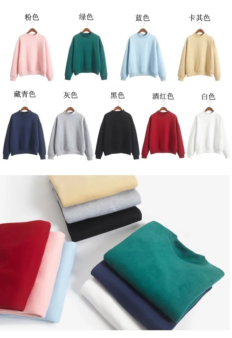 women's plain crew neck sweatshirts