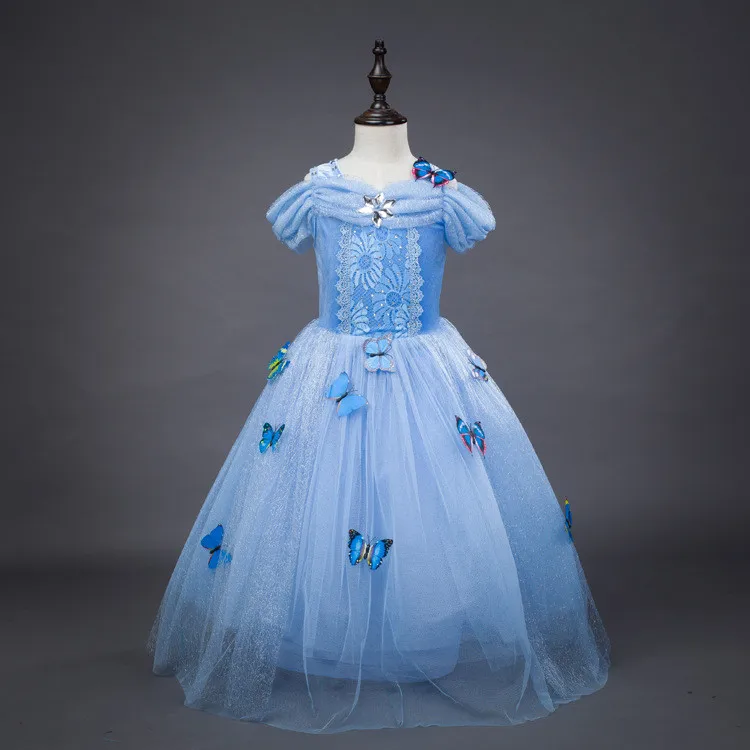 Princess Cinderella Fancy kids Dresses For Ball Party, Blue
Princess Cinderella Fancy kids Dresses For Ball Party, Blue