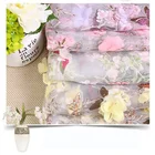 Fonesun-PS445 Digital Printing Nice & Cheap double layer polyester organza Fabric