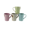 Simple style plastic wheat straw handle coffee tea cup mug water cup