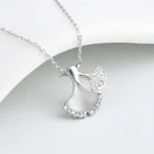 Apricot leaf necklace with stone,925 sterling silver cat eye gemstone necklace,green silver necklace