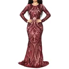 Elegant Evening Dress Fashionable Women Long Mermaid sequin Dresses