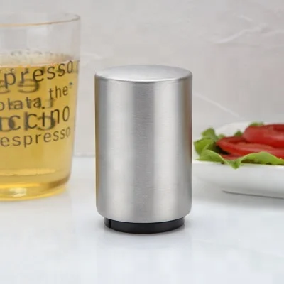 Magnetic Stainless Steel Beer Bottle Opener Push Down Automatic Bottle Cap Opener, Silver
Magnetic Stainless Steel Beer Bottle Opener Push Down Automatic Bottle Cap Opener, Silver