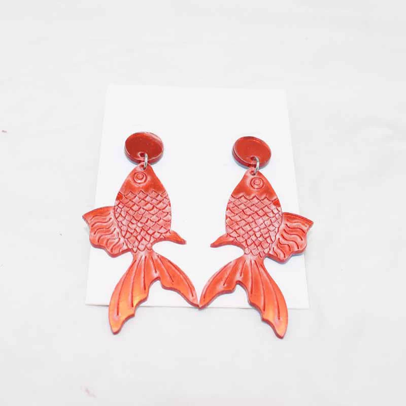 popular women acetate earrings jewelry wholesale custom fish animal earrings, As picture
popular women acetate earrings jewelry wholesale custom fish animal earrings, As picture