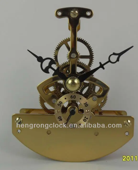 Mechanical skeleton clock inserts clock kits mechanism for grandfather