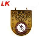 wholesale 2d metals football necklace medal medallion with ribbon