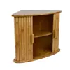 Kitchen Corner Bamboo 2-layer Storage Box Shelf Bread Food Display Bin with Cover and Handle