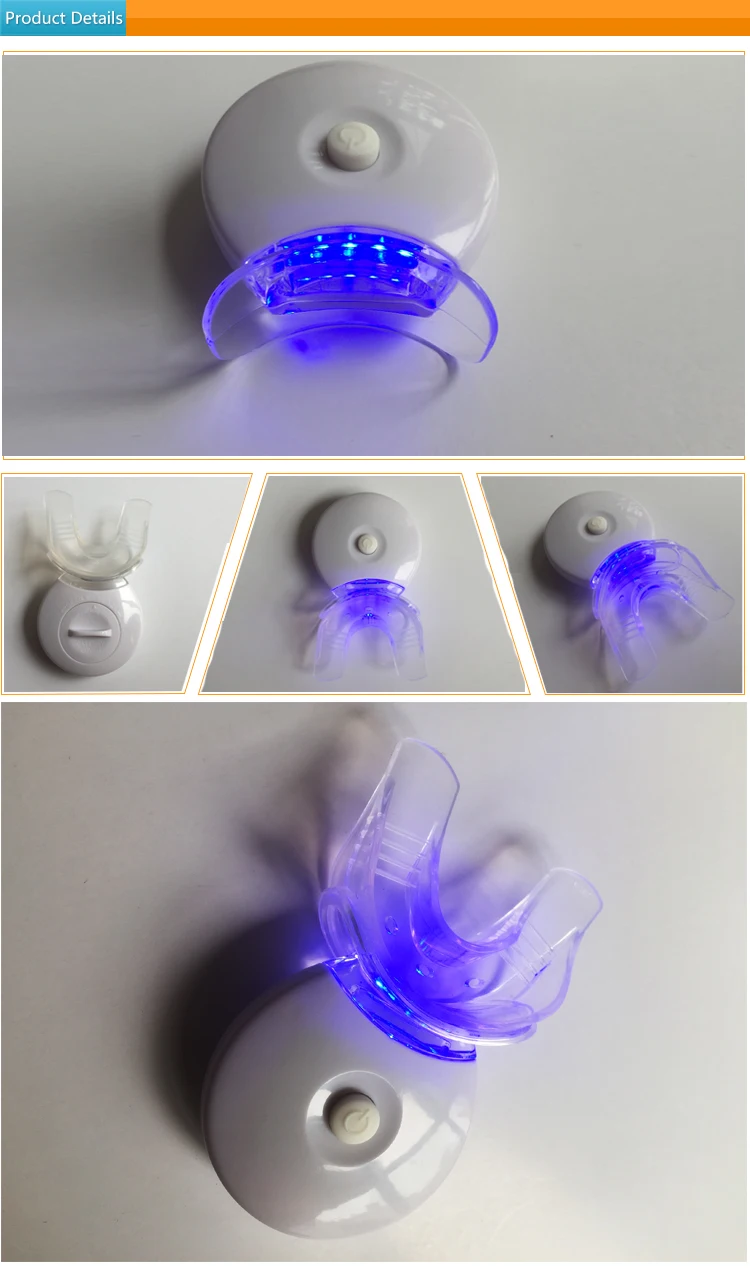 最高品質歯の光を漂白トレイ付き( 5pcsのledライト、 5倍効率) 問屋・仕入れ・卸・卸売り