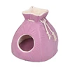 New soft novelty pet dog house cute pink small cat house pet crate bed