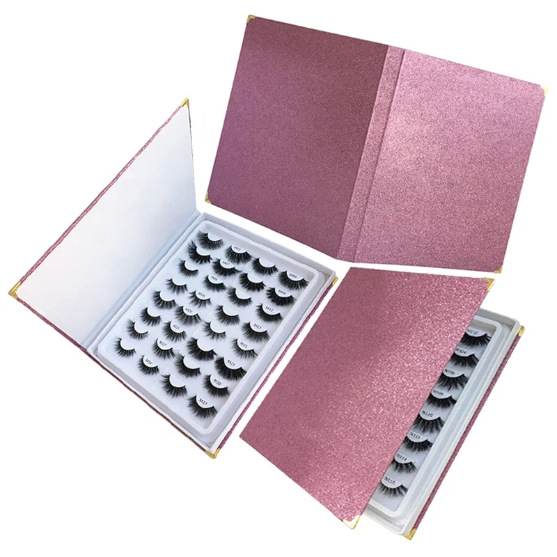 wholesale luxury 16 pairs 100% real mink eyelash white tray with pink glitter paper eyelashes empty book, Black
wholesale luxury 16 pairs 100% real mink eyelash white tray with pink glitter paper eyelashes empty book, Black