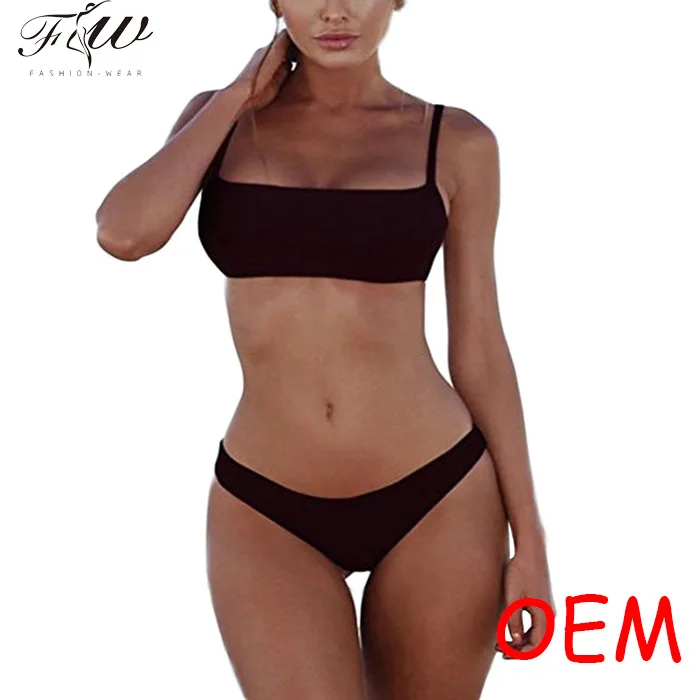 

Dropship black hot wholesale OEM Women girls Brazilian high cut microkini beach push up bandeau triangle bikini manufacturer, Customized color