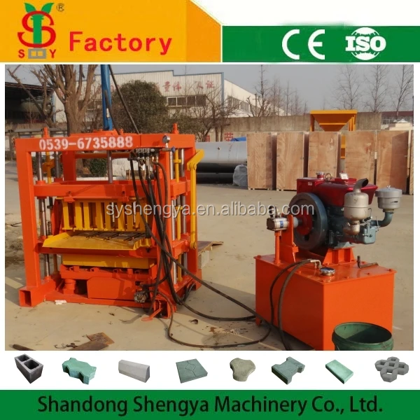 Diesel Engine QT4-40 Hydraulic Block Making Machine/Used Concrete Block Making Machine for Sale