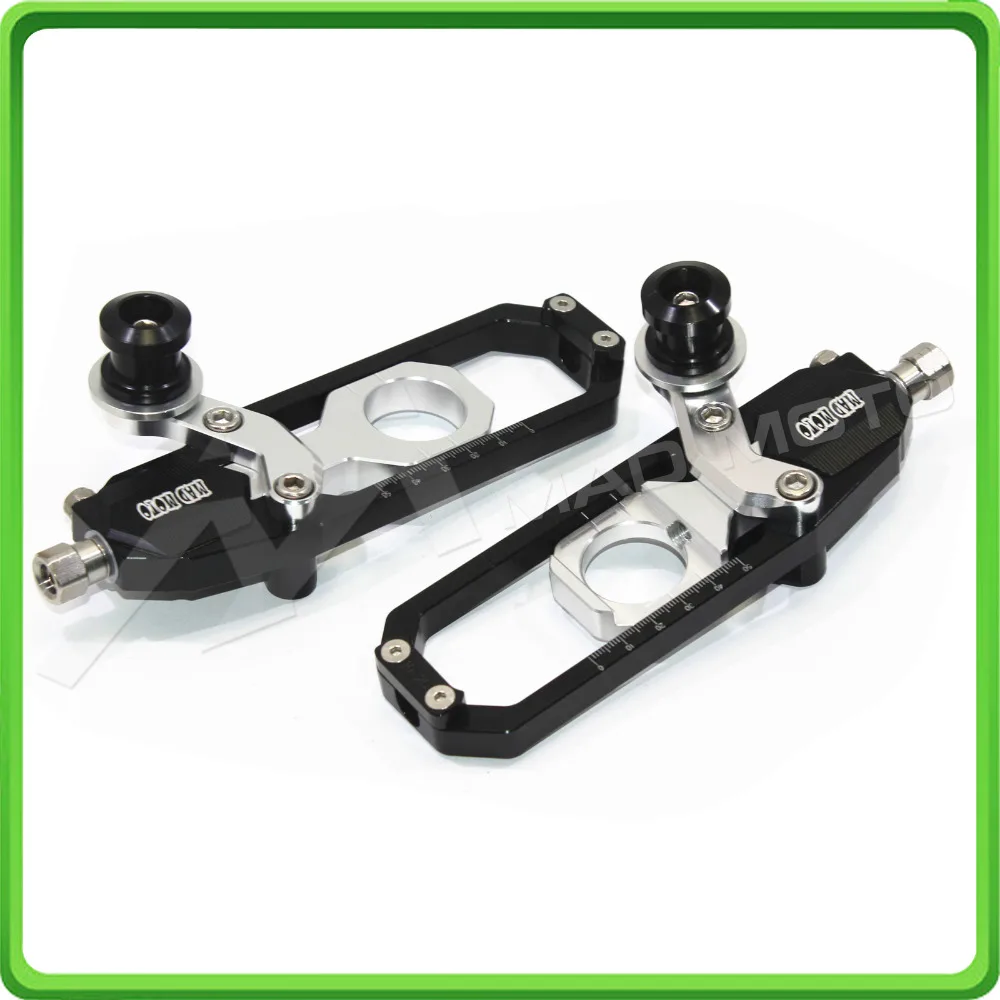 Chain Tensioner Adjuster with bobbins for Suzuki GSXR1000 GSXR 1000 GSX-R1000 2009 2010 2011 2012 2013 2014 2015 2016 Black&Silver (4)