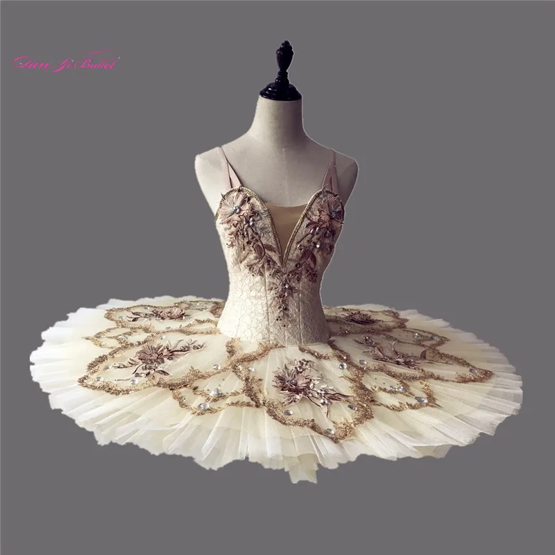 

Danyiballet Professional Adult Champagne White Ballet Tutu for Girls, As photo;custom color