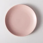 Catering Used Shallow Dishes Matte Color Pink Dinner Plate