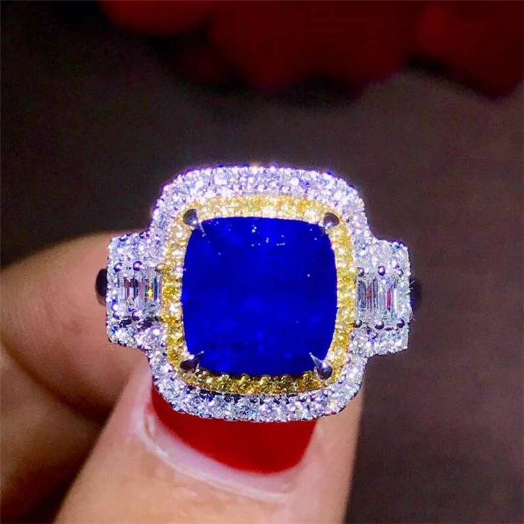Wedding Ring 18k Gold Jewelry Luxury Royal Blue Gemstone 4.22ct Natural Unheated Sapphire Ring
Wedding Ring 18k Gold Jewelry Luxury Royal Blue Gemstone 4.22ct Natural Unheated Sapphire Ring