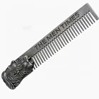 High Quality Stainless Steel Comb Styling Small Order Custom Logo Classic Pocket Men's Comb Barber Styling Comb