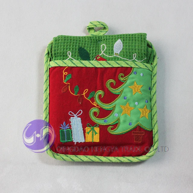 100% cotton waffle weave kitchen gift towel set packing