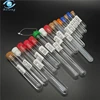 IBELONG hot sale laboratory plastic test tube with cork stopper 13x75