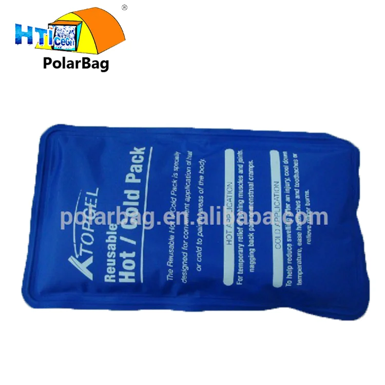 blue durable nylon hot cold ice gel bag