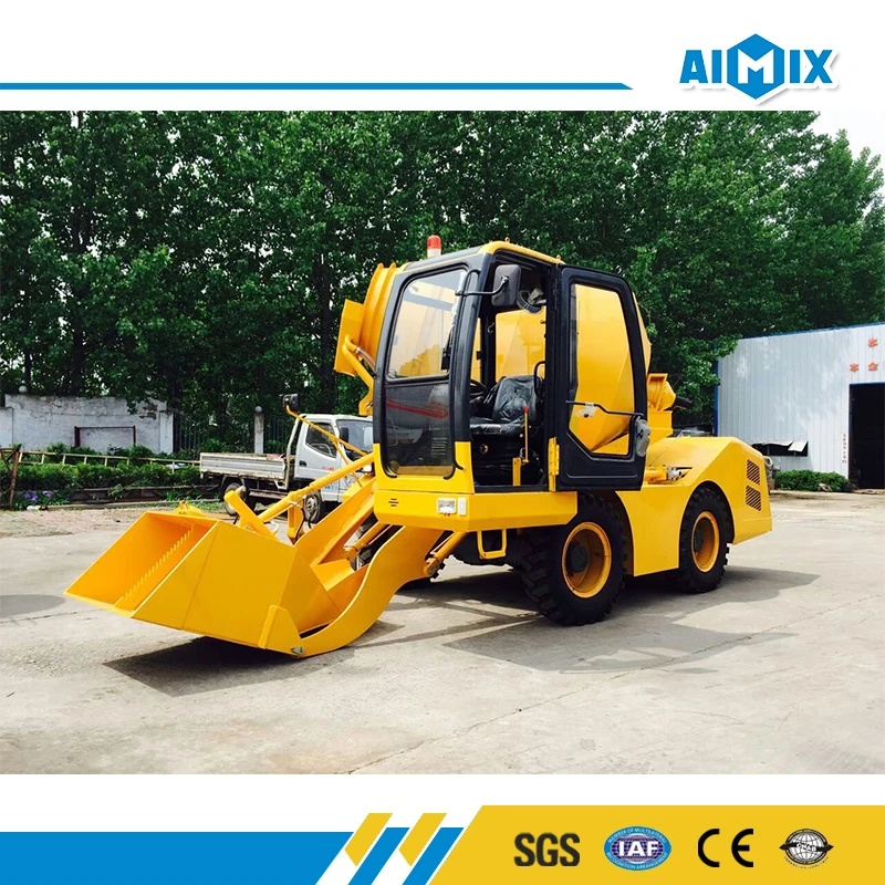 High efficiency 3m3 automatic self loading concrete mixer truck