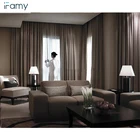 Fireproof Curtain Fireproof Curtains White Coating Fireproof Standard Hotel Fabric Blackout Finished Curtain