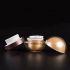 Round shape acrylic double wall day and night face cream jar 20g+50g cosmetic packaging in stock