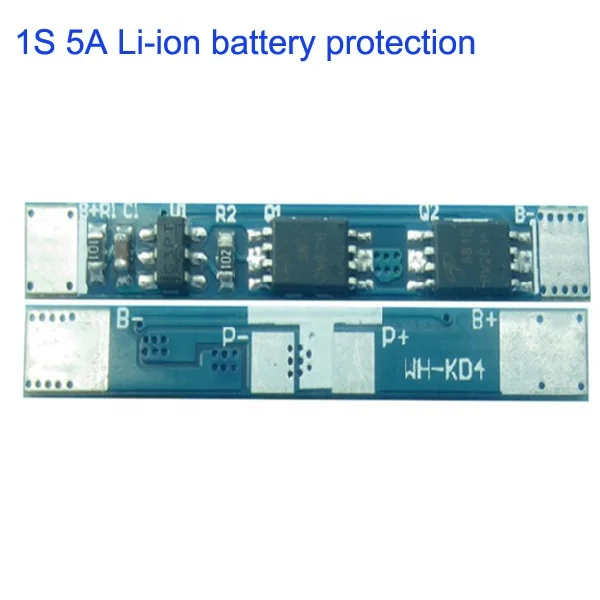 1S 5A 3.7V 4.2V li-ion battery protection small size pcb board bms pcm for lithium LicoO2 Limn2O4 18650 li battery packs