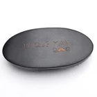 Custom laser engraved logo wooden boar hair bristle beard brush