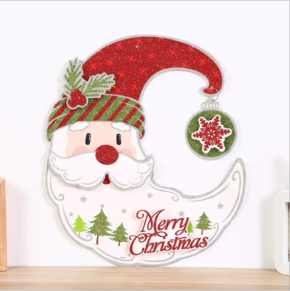 elk snowman tree santa claus display window wall door stickers