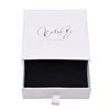High quality printing white drawer jewelry box new design wallet paper cardboard gift box with sponge for earring pendant