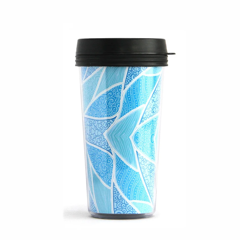 High quality 16oz double wall plastic travel coffee mug with insert paper, Customized
High quality 16oz double wall plastic travel coffee mug with insert paper, Customized