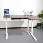 Professional ergonomic L-shape office sit standing desk for work home